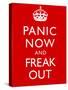 Panic Now And Freak Out Keep Calm Inspired Print Poster-null-Stretched Canvas