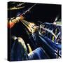 Panic over Hamburg-Wilf Hardy-Stretched Canvas