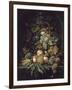 Panier de fleurs, fruits et insectes dans une niche-Abraham Mignon-Framed Giclee Print