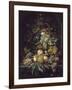 Panier de fleurs, fruits et insectes dans une niche-Abraham Mignon-Framed Giclee Print