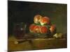 Panier de peches-a basket with peaches-Jean-Baptiste-Simeon Chardin-Mounted Giclee Print