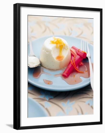 Panna Cotta with Rhubarb-Steve Baxter-Framed Photographic Print