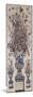 Panneau composé de 108 carreaux (tegeltableau); grand vase Médicis posé sur un piédestal garni-null-Mounted Premium Giclee Print