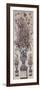 Panneau composé de 108 carreaux (tegeltableau); grand vase Médicis posé sur un piédestal garni-null-Framed Giclee Print