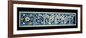 Panneau de mosaïque de céramique à inscription cursive-null-Framed Giclee Print