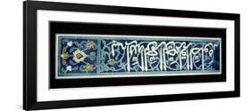 Panneau de mosaïque de céramique à inscription cursive-null-Framed Premium Giclee Print