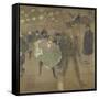 Panneau pour la baraque de la Goulue, à la Foire du Trône à Paris-Henri de Toulouse-Lautrec-Framed Stretched Canvas