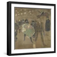 Panneau pour la baraque de la Goulue, à la Foire du Trône à Paris-Henri de Toulouse-Lautrec-Framed Giclee Print