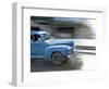 Panned Shot of Old American Car Splashing Through Puddle on Prado, Havana, Cuba, West Indies-Lee Frost-Framed Photographic Print