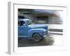 Panned Shot of Old American Car Splashing Through Puddle on Prado, Havana, Cuba, West Indies-Lee Frost-Framed Photographic Print