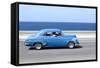 Panned' Shot of Old Blue American Car to Capture Sense of Movement-Lee Frost-Framed Stretched Canvas