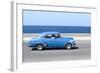 Panned' Shot of Old Blue American Car to Capture Sense of Movement-Lee Frost-Framed Photographic Print