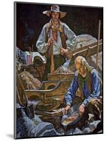 Panning For Gold at Sutter's Fort-Dean Cornwell-Mounted Giclee Print