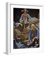 Panning For Gold at Sutter's Fort-Dean Cornwell-Framed Giclee Print