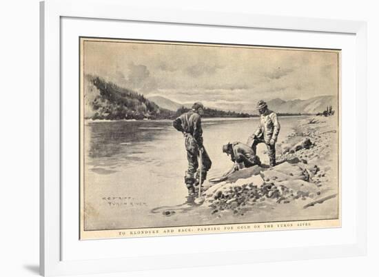 Panning Gold on the Yukon River Klondike Canada-C.e. Fripp-Framed Premium Giclee Print