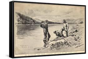 Panning Gold on the Yukon River Klondike Canada-C.e. Fripp-Framed Stretched Canvas