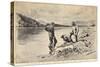 Panning Gold on the Yukon River Klondike Canada-C.e. Fripp-Stretched Canvas