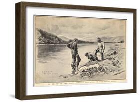 Panning Gold on the Yukon River Klondike Canada-C.e. Fripp-Framed Art Print