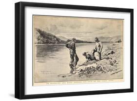 Panning Gold on the Yukon River Klondike Canada-C.e. Fripp-Framed Art Print
