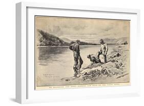 Panning Gold on the Yukon River Klondike Canada-C.e. Fripp-Framed Art Print