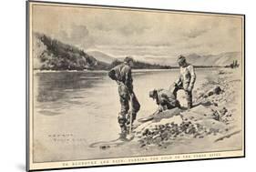 Panning Gold on the Yukon River Klondike Canada-C.e. Fripp-Mounted Art Print