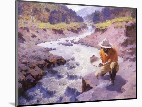 Panning Gold, Wyoming, 1949-William Robinson Leigh-Mounted Giclee Print