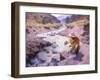 Panning Gold, Wyoming, 1949-William Robinson Leigh-Framed Giclee Print