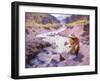 Panning Gold, Wyoming, 1949-William Robinson Leigh-Framed Giclee Print