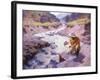 Panning Gold, Wyoming, 1949-William Robinson Leigh-Framed Giclee Print