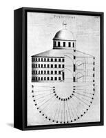 Panopticon -Prison Design by Jeremy Bentham-null-Framed Stretched Canvas
