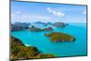 Panorama Ang Thong National Marine Park Islands. Sleeping Cow Island, Three Pillars Island, Ko Wua,-Kalamurzing-Mounted Photographic Print