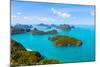 Panorama Ang Thong National Marine Park Islands. Sleeping Cow Island, Three Pillars Island, Ko Wua,-Kalamurzing-Mounted Photographic Print