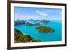 Panorama Ang Thong National Marine Park Islands. Sleeping Cow Island, Three Pillars Island, Ko Wua,-Kalamurzing-Framed Photographic Print