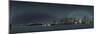 Panorama at the Norwegian Mainland with Flashlight Glow in the Sky, Trees, Milky Way, Snow-Niki Haselwanter-Mounted Photographic Print