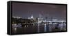 Panorama, City of London, St Paul's Cathedral, Anglican Cathedral, the Thames-Axel Schmies-Framed Stretched Canvas