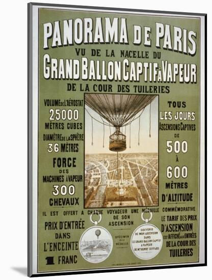 Panorama de Paris-null-Mounted Giclee Print