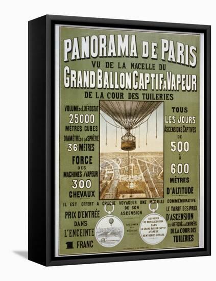 Panorama de Paris-null-Framed Stretched Canvas