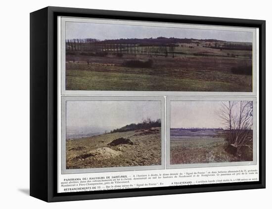 Panorama Des Hauteurs De Saint-Prix, Retranchements De 77, a Villevenard-Jules Gervais-Courtellemont-Framed Stretched Canvas