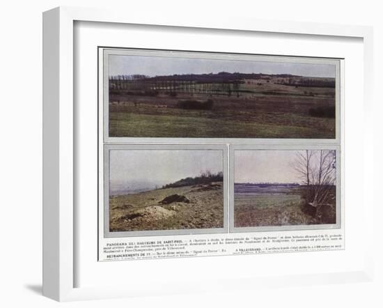 Panorama Des Hauteurs De Saint-Prix, Retranchements De 77, a Villevenard-Jules Gervais-Courtellemont-Framed Premium Photographic Print