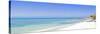 Panorama from Palm Beach on Aruba Island-nilayaji-Stretched Canvas