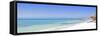 Panorama from Palm Beach on Aruba Island-nilayaji-Framed Stretched Canvas