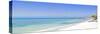 Panorama from Palm Beach on Aruba Island-nilayaji-Stretched Canvas