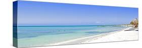 Panorama from Palm Beach on Aruba Island-nilayaji-Stretched Canvas