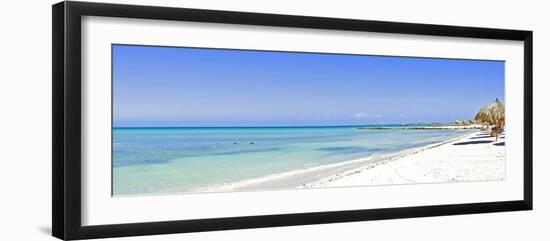 Panorama from Palm Beach on Aruba Island-nilayaji-Framed Photographic Print