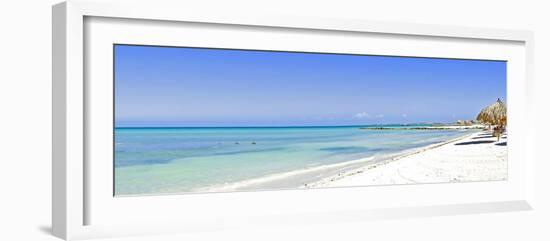 Panorama from Palm Beach on Aruba Island-nilayaji-Framed Photographic Print