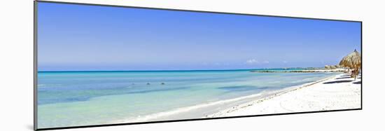 Panorama from Palm Beach on Aruba Island-nilayaji-Mounted Photographic Print