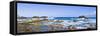 Panorama from the Natural Pool in the Wild Ocean on Aruba-nilayaji-Framed Stretched Canvas