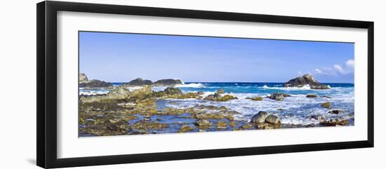 Panorama from the Natural Pool in the Wild Ocean on Aruba-nilayaji-Framed Photographic Print