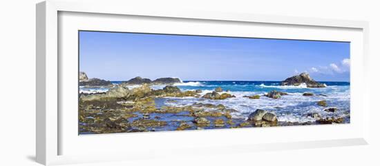 Panorama from the Natural Pool in the Wild Ocean on Aruba-nilayaji-Framed Photographic Print