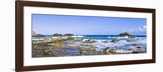 Panorama from the Natural Pool in the Wild Ocean on Aruba-nilayaji-Framed Photographic Print